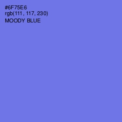 #6F75E6 - Moody Blue Color Image